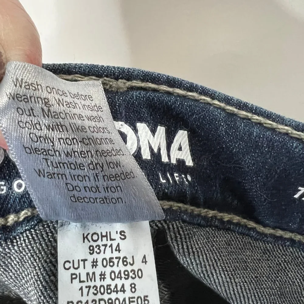 NWT Sonoma Boy’s Jeans sz 12 Everyday Dark Wash Straight Pants Adjustable Waist